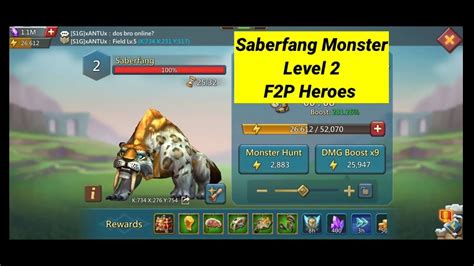 Lords Mobile SaberFang Heros for F2P .
